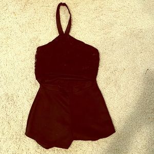 Strapless romper